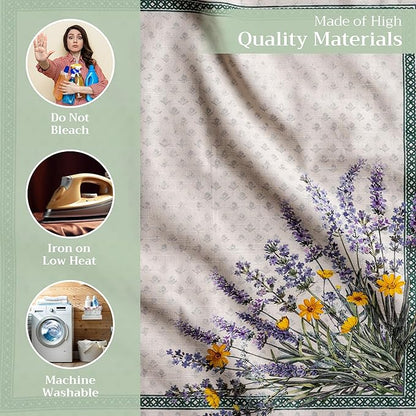 Maison d' Hermine Cloth Napkins Set of 4 100% Cotton Everyday Reusable Square Napkins Cloth Washable Dinner Party Wedding Restaurant Valentines Day Decorations Spring/Summer(Fanny Lavender, 20" x 20")