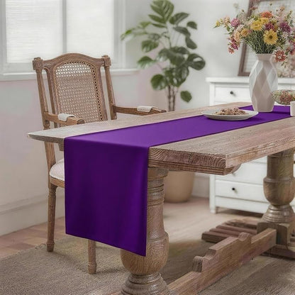 MEANMOY Purple Table Runner 36 Inches Long Waterproof Table Runners | Washable - Image 2