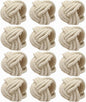 ALPHA Living HOME Handcrafted Napkin Rings Set of 12 - Woven Jute Napkin Holders, Serviette Rings - Perfect for Weddings, Thanksgiving, Christmas & Everyday Dining (Off White)