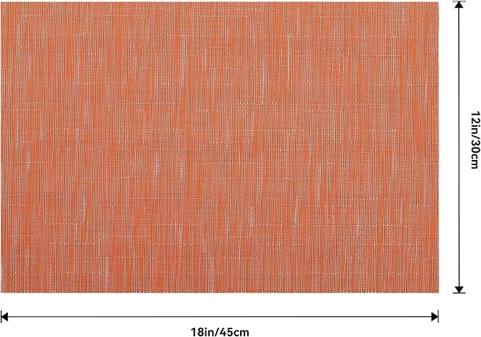 Leetaltree Orange Placemats Set of 12 - Image 9