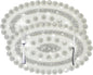 Sparkling Silver Diamond Placemats Bling Oval Place Mat Heat Elegant Table Decor for Weddings, Holidays, and Special Events (15x9 Inch)-2 PCS