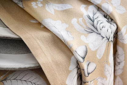 Maison d' Hermine Cloth Napkins Set of 4 100% Cotton for Thanksgiving Christmas Decorations Everyday Reusable Square Fall Napkins Cloth Washable Dinner Party (Pretty Autumn, 20"x20")