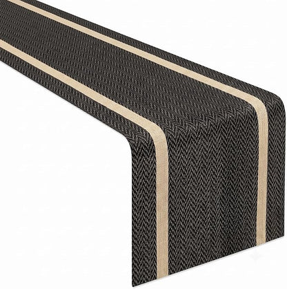 FAVE Woven Vinyl Table Runner 72x12 Inches Heat Resistant Table Runner | by FAVE