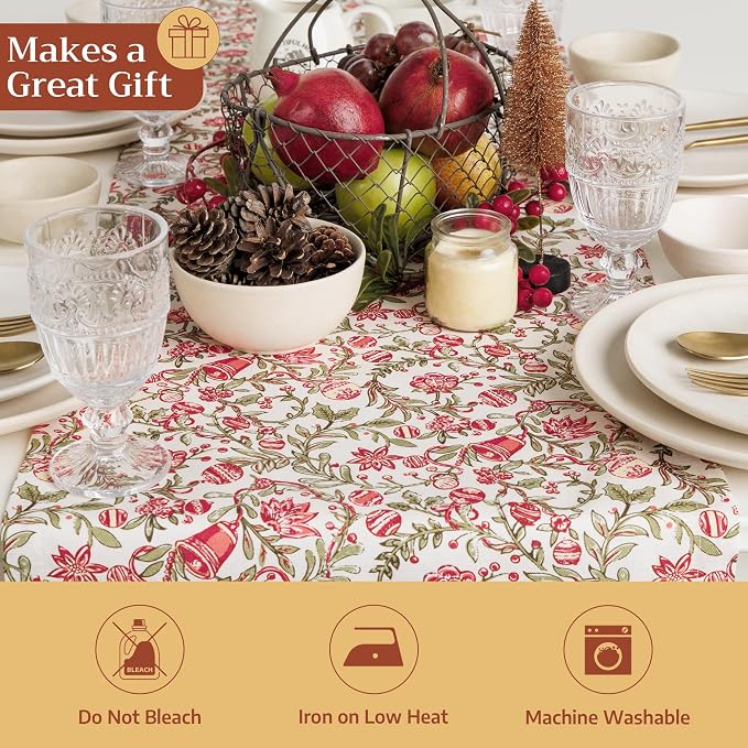 Maison d' Hermine Table Runner 100% Cotton 14.50" x 72" | Table Runners 72 - Image 5