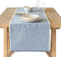 Over&Back 18x90 Woven Frayed Chambray Cotton Table Runner by overback