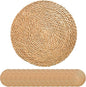 13 Inch Round Woven Plate Placemats Set of 15, Farmhouse Rustic Straw Braided by TwinnekYR