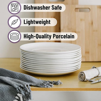 BTaT- White Dinner Plates, 10.5 inch, Restaurant Dishes - Image 4