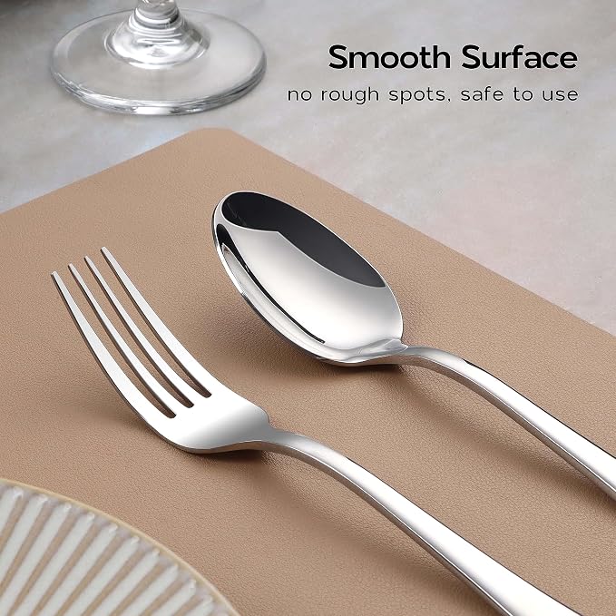 Onader 60 Piece Heavy Duty Flatware Set, Stainless Steel Silverware Cutlery Set - Image 5
