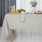 D'Moksha Homes Linen Tablecloth 60 x 102 Inch - 100% Pure Linen Silver Grey Table Cloth for Rectangle Tables - Machine Washable Cloth Tablecloth for Spring, Easter