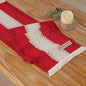 Keketoarrange Christmas Red Boho Table Runner 12x72 Inch | Woven Burlap by KEKETOARRANGE