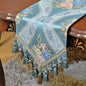 Extra Luxury Velvet Blue Table Runner 120 Inches Long by NYSMXF