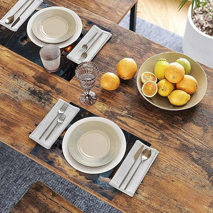 Christmas Snowman Placemats Set of 6, Linen Washable for Christmas, Thanksgiving, Party, and Daily Dining, Decorative Winter Table Mats for 4-6 Person Table