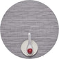 Chilewich Bamboo Placemats Set of 4 - Round Woven Placemats - Reusable, Stain-Resistant, Indoor/Outdoor Tabletop Protection - 15" - Fog