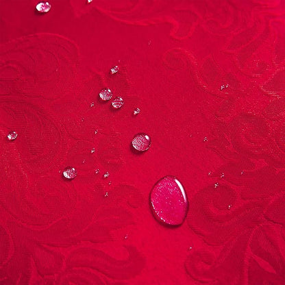 Place Mats Set of 8 – Rectangle Rectangular Waterproof Fabric Polyester Cloth Washable Wipeable Heat Resistant Placemats for Kitchen Dining Dinner Table Indoor 13 X 19 Inch Red
