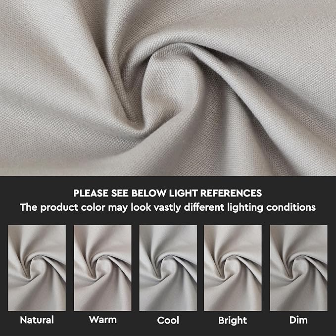 Encasa XO Table Runner, Cotton Canvas Dining Runner 13"x72" | Light Grey - Image 3