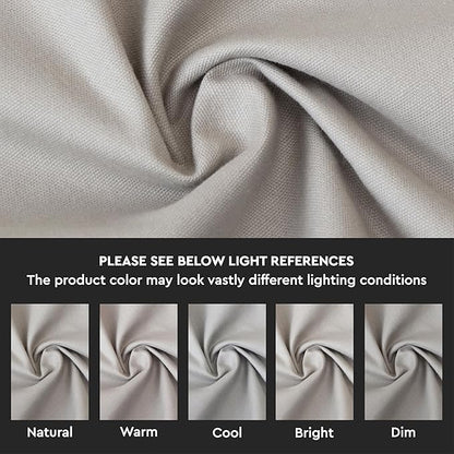 Encasa XO Table Runner, Cotton Canvas Dining Runner 13"x72" | Light Grey - Image 3