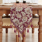 Loom and Mill Vintage Jacquard Damask Table Runner 13x90 inch, Burgundy | by LoomandMill