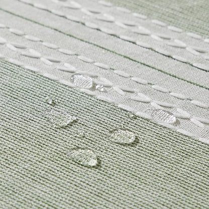 ZeeMart Contrast Linen Table Cloth Square Table Cloths 60x60 Inch Mid-Stripe Green, Farmhouse Style Heavy Weight Sage Green Tablecloth, Water Resistant Burlap Tablecloths