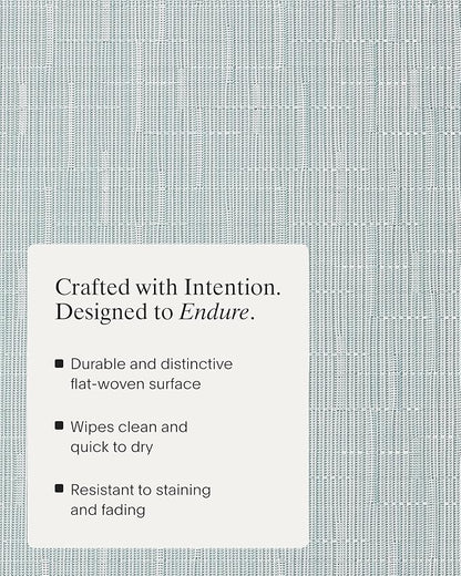 Chilewich Bamboo Placemats Set of 4 - Woven Rectangle Placemats - Reusable, Stain-Resistant, Indoor/Outdoor Tabletop Protection - 19" x 14" - Seaglass