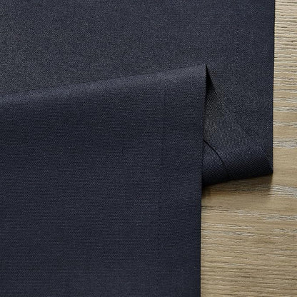 Basic Linen Style Table Runner, 14x108 Inch Dark Navy | Mitered Corner Design - Image 6