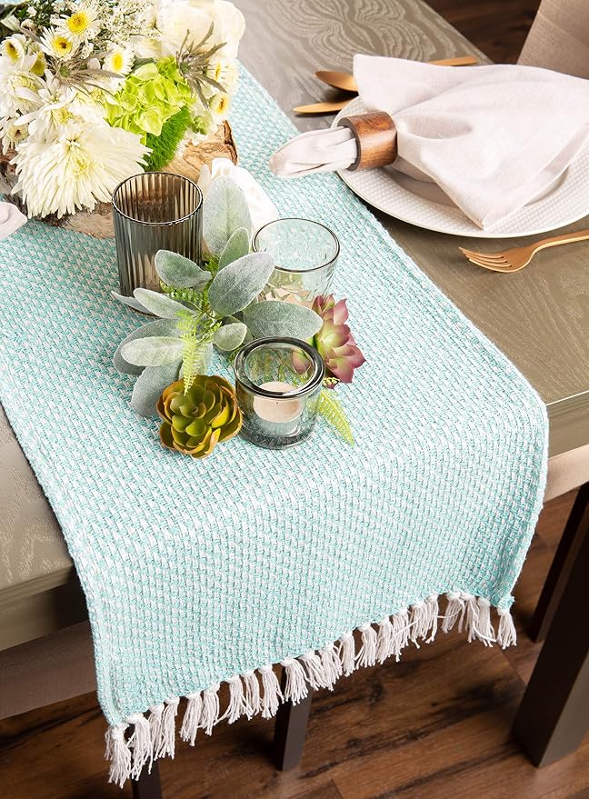 DII Woven Basics Collection 100% Cotton Knit Table Runner - Image 5