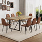 9 Piece Dining Table Set，Dining Room Table Set for 8，71'' Kitchen Table and PU Leather Chairs Set of 8，8 Chair Dining Table Set for Kitchen Dining Room