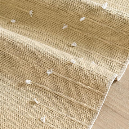 Artoid Mode Burlap Brown Farmhouse Rustic Cotton Woven Table Runner, Seasonal - Image 7