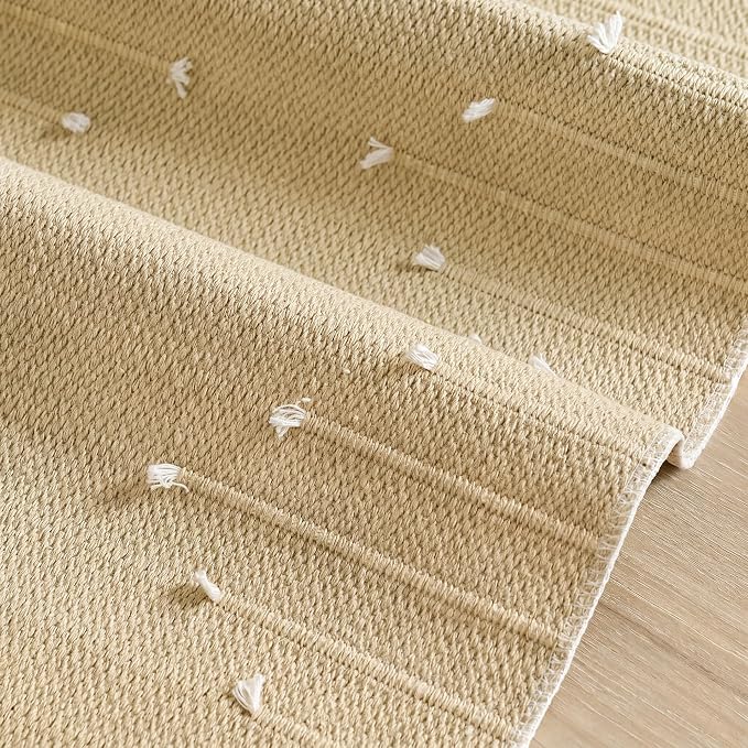 Artoid Mode Burlap Brown Farmhouse Rustic Cotton Woven Table Runner, Seasonal - Image 7