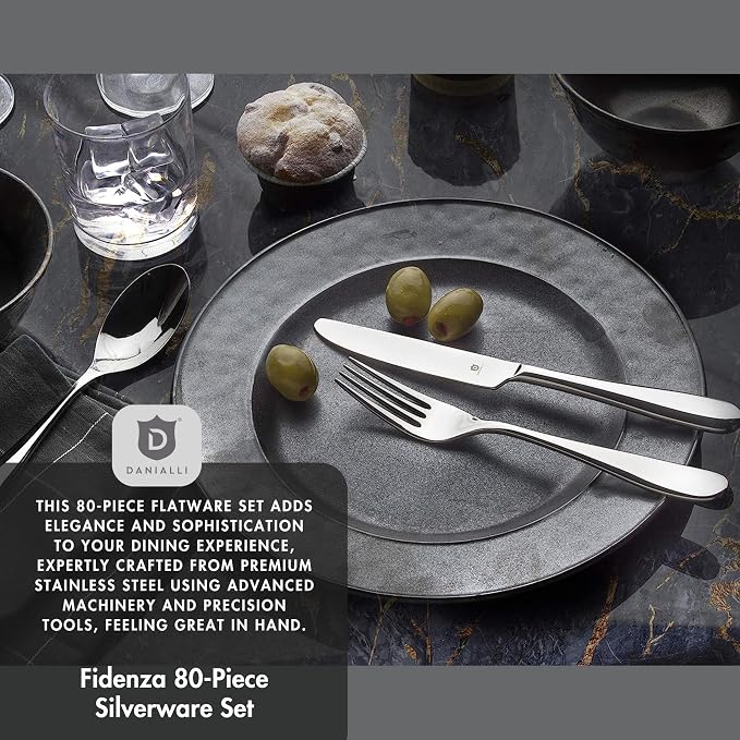 Silverware Set for 16 – 18/10 Stainless Steel Flatware, Mirror Finish, - Image 2
