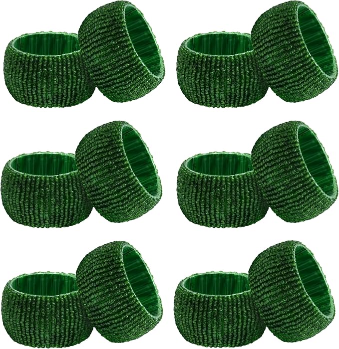 COTTON CRAFT Glitz Handmade Beaded Napkin Rings by COTTONCRAFT