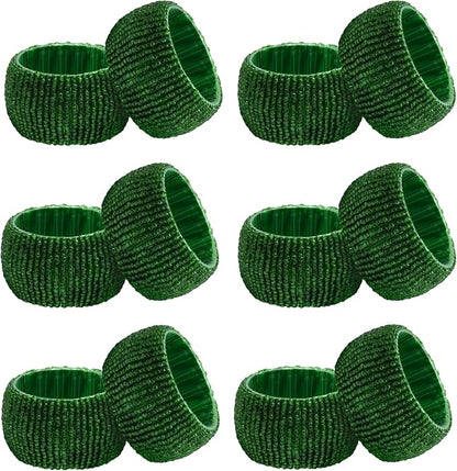 COTTON CRAFT Glitz Handmade Beaded Napkin Rings by COTTONCRAFT