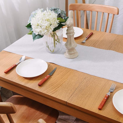 Soft Caddice Faux Linen Table Runner 2 Side - Image 3