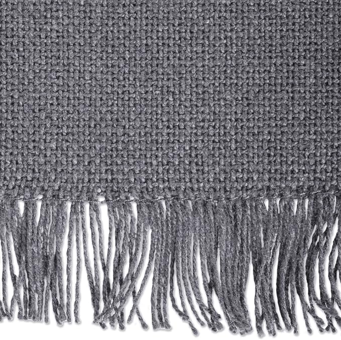DII Everyday Collection, Fringed Solid Tabletop, Table Runner - Image 2