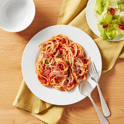 Amazon Basics Porcelain Dinnerware Set, Microwave and Dishwasher Safe, Service - Image 8