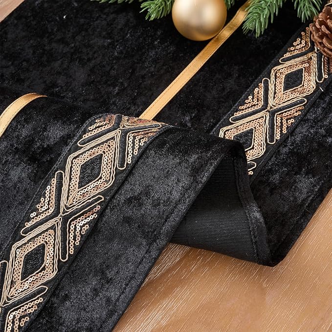 Table Runner, Velvet Sequin Luxury Runner - Image 6