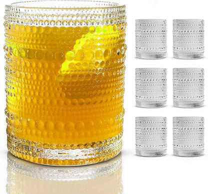 Hobnail Drinking Glasses, Vintage Glassware Set of 6, Vintage Drinking Glasses by BULK+PARADISE