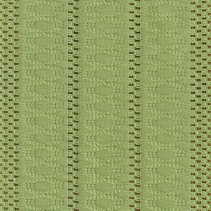 Macrame Style Boho Table Runner, 12x90 Inch Green | Woven Boho Table Runner - Image 6