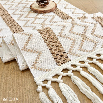 Boho Fall Table Runner Macrame for Coffe Table Home Decor 12x72 Inch | 72 - Image 5