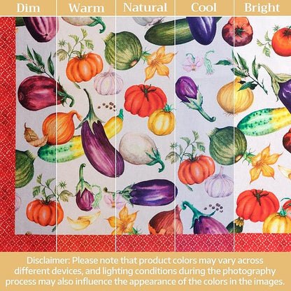 Maison d' Hermine Cloth Napkins Set of 4 100% Cotton Everyday Reusable Square Napkins Cloth Washable Dinner Party Wedding Restaurant Valentines Day Decorations Spring/Summer (Ratatouille, 18" x 18")