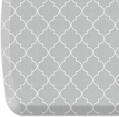 GelPro Elite Premier Anti-Fatigue Kitchen Comfort Floor Mat, 20x48, Lattice Light Grey Stain Resistant Surface with Therapeutic Gel and Energy-Return Foam for Health & Wellness