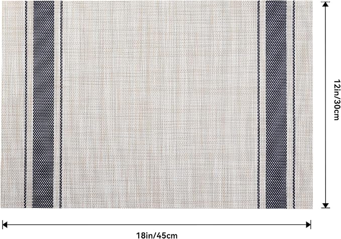 Leetaltree Khaki-Blue Placemats, Heat Resistant Non-Slip Place mats - Image 7