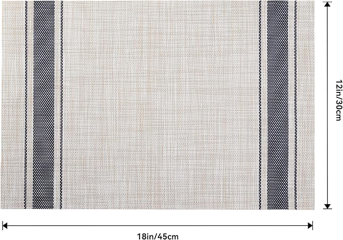 Leetaltree Khaki-Blue Placemats, Heat Resistant Non-Slip Place mats - Image 7