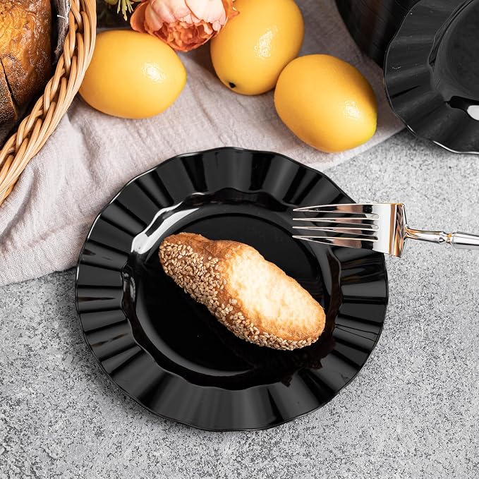 72 Pack Black Plastic Plates, Thanksgiving - Image 5