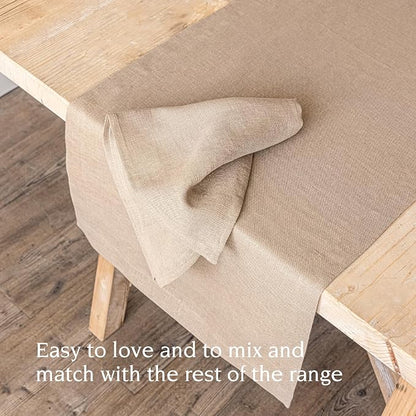 Over&Back 18x108 Washed 100% Linen Table Runner - Image 3