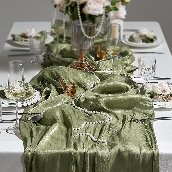 Leetaltree Dazzle Table Runner-Luxury Scarf Table Runner 120 Inch 10FT by Leetaltree-ArtatEveryTable