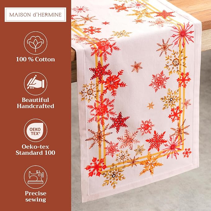 Maison d' Hermine Table Runner 100% Cotton 14.50" x 108" | Table Runners 108 - Image 2