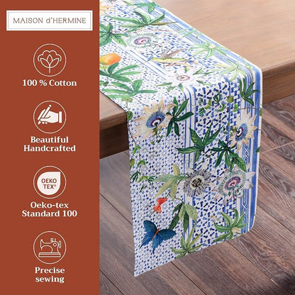Maison d' Hermine Table Runner 100% Cotton 14.50" x 72" | Table Runners 72 - Image 2