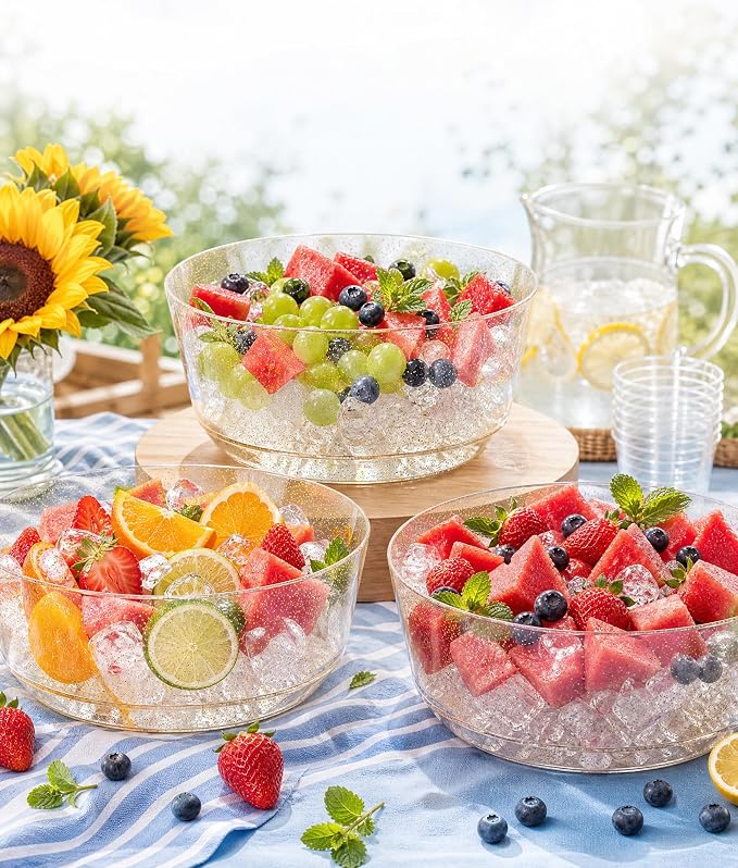 8 Pack Gold Glitter Serving Bowls - Image 3