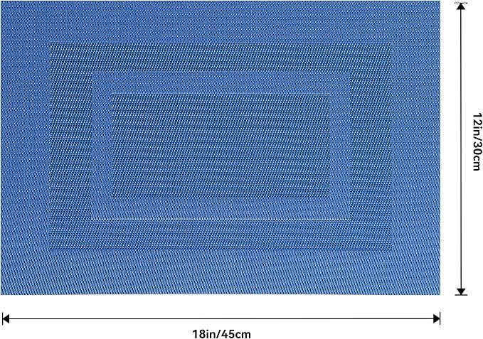 Leetaltree Blue Frame Placemats Set of 8 - Image 9