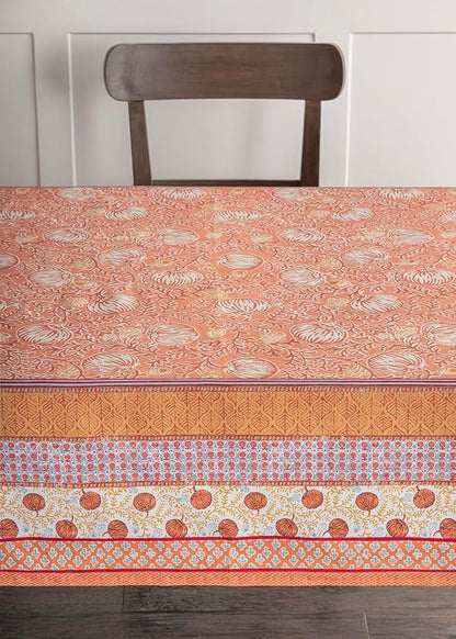 Maison d' Hermine Table Cloth Rectangle Table 100% Cotton 60 x 90 Inches Fall Tablecloth Reusable Everyday Use for Thanksgiving Christmas Decorations Dining Farmhouse Party (Harvest Festival)